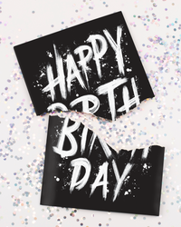 Endless Screamer Birthday Card with Glitter