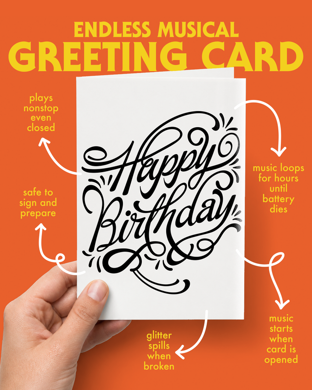 Endless Classic Birthday Card with Glitter