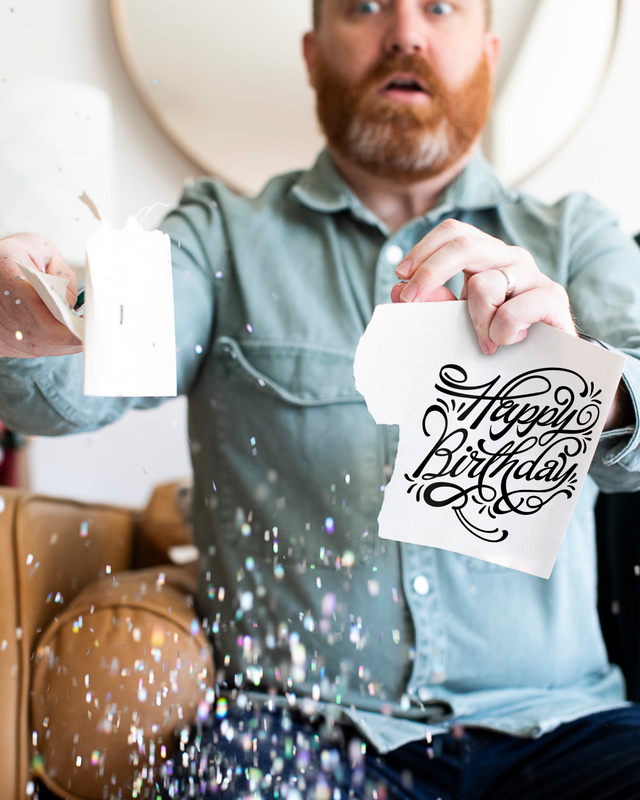 Endless Birthday Card with Glitter