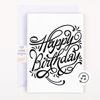  Joker Greeting prank birthday card with envelope, tab instructions showing how to activate.