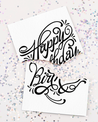 Endless Birthday Card with Glitter