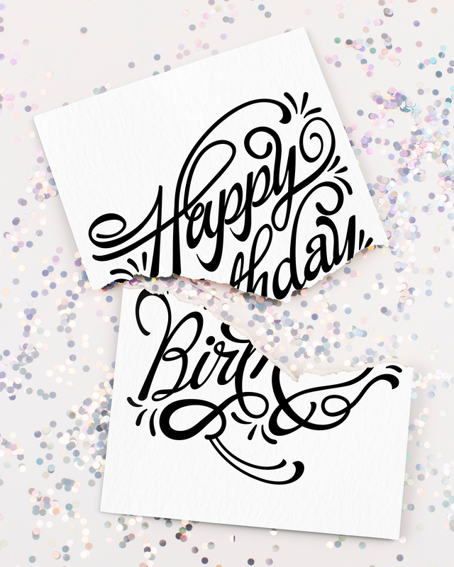 Endless Birthday Card with Glitter