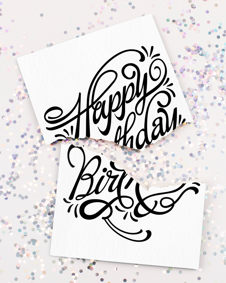 Endless Birthday Card with Glitter