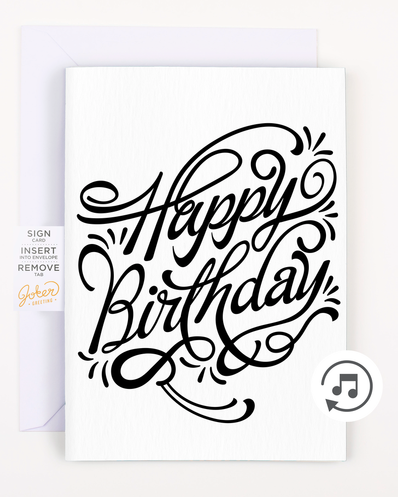 Endless Birthday Card with Glitter