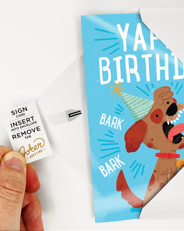 Endless Barking Birthday Card with Glitter