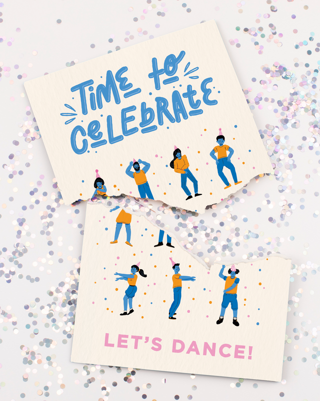 Endless Macarena Card with Glitter