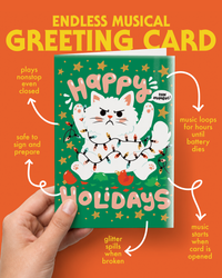 Endless Happy Holidays Card with Glitter