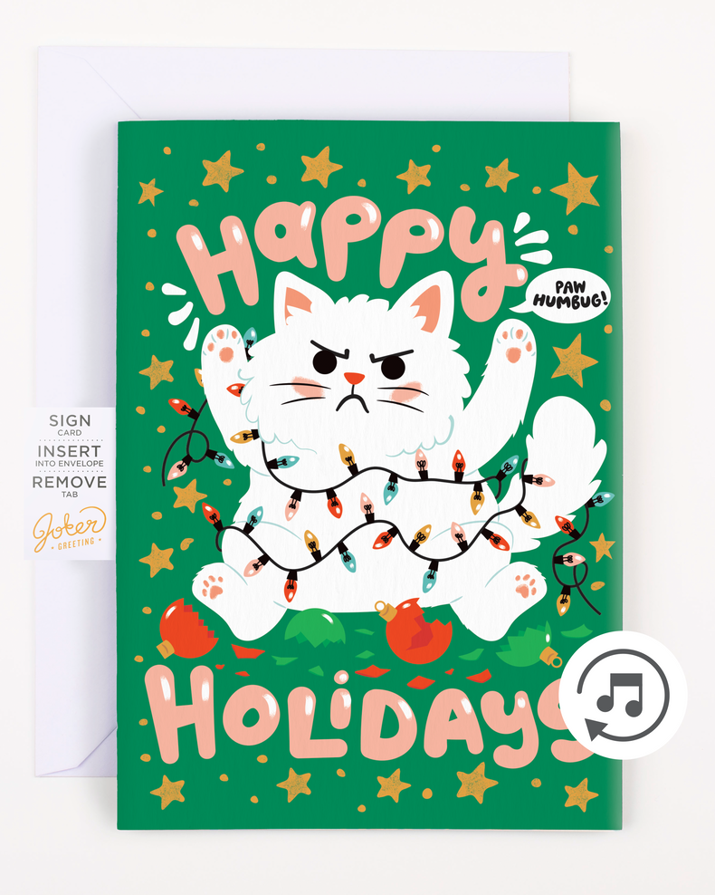 Endless Happy Holidays Card with Glitter