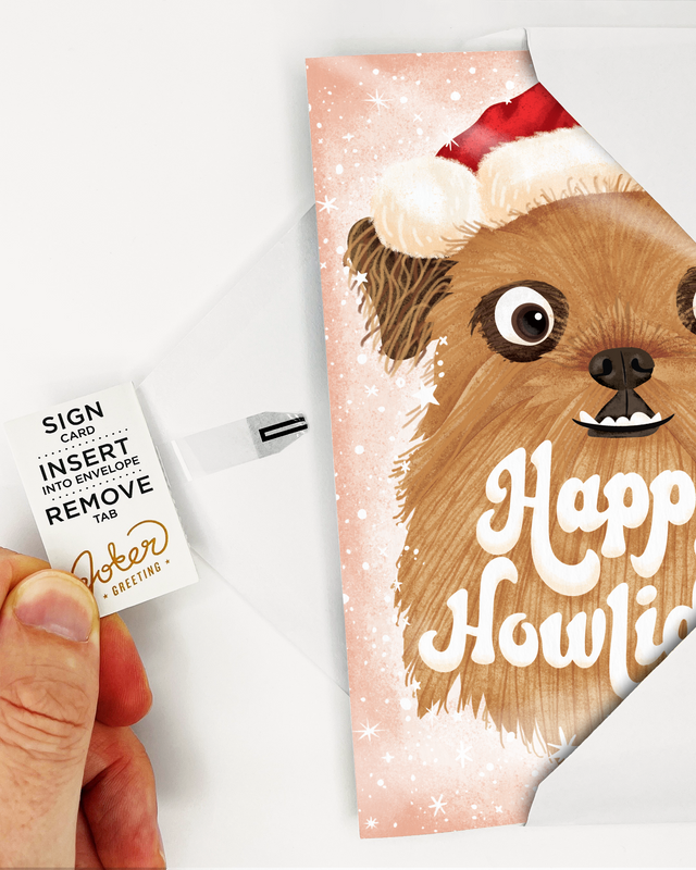 Endless Dog Christmas Card with Glitter