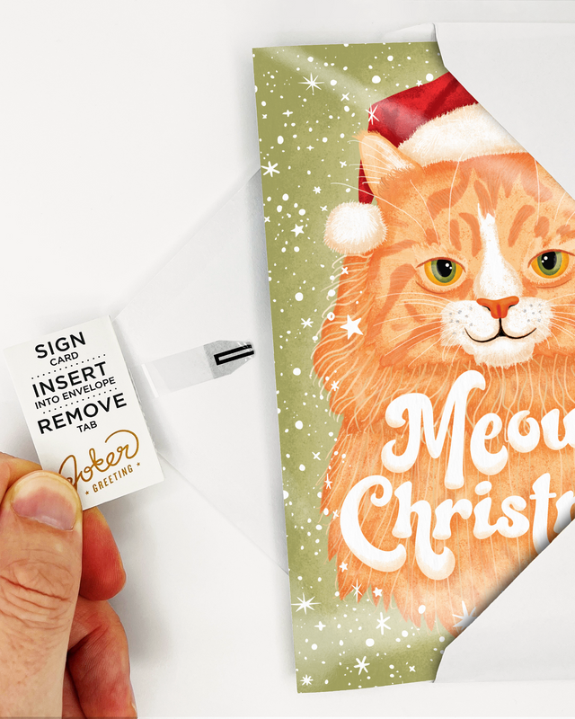 Endless Meowy Christmas Card with Glitter