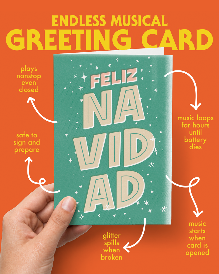 Endless Feliz Navidad Card with Glitter