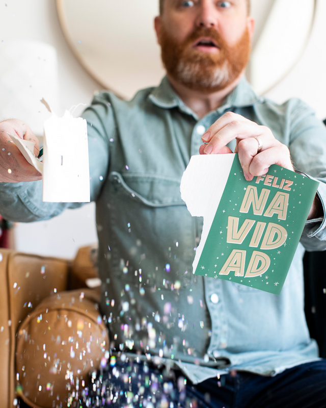 Endless Feliz Navidad Card with Glitter