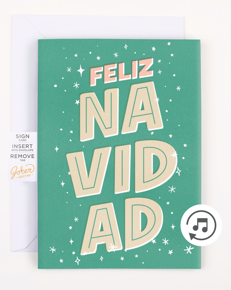 Endless Feliz Navidad Card with Glitter