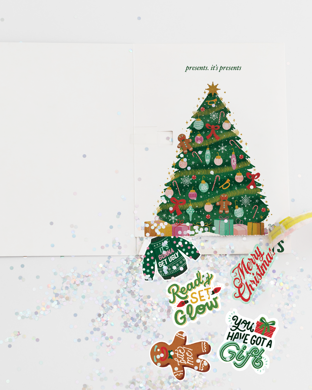 Endless Christmas Glitter and Sticker Surprise Card