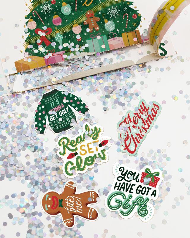 Endless Christmas Glitter and Sticker Surprise Card