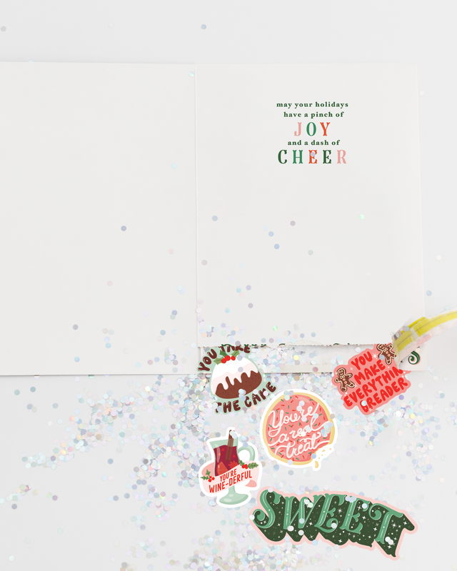 Seasons Greetings Glitter and Sticker Surprise Card