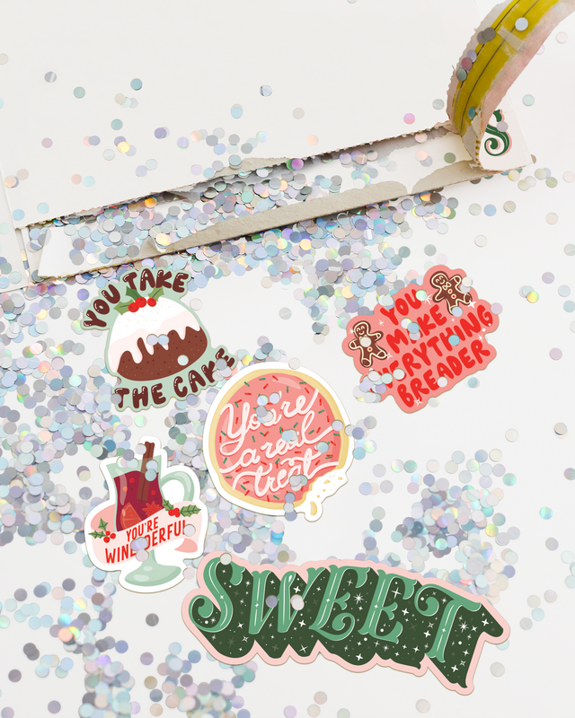 Seasons Greetings Glitter and Sticker Surprise Card