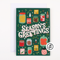 Seasons Greetings Glitter and Sticker Surprise Card