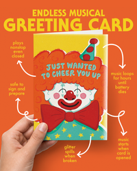 Endless Encouragement Clown Card with Glitter