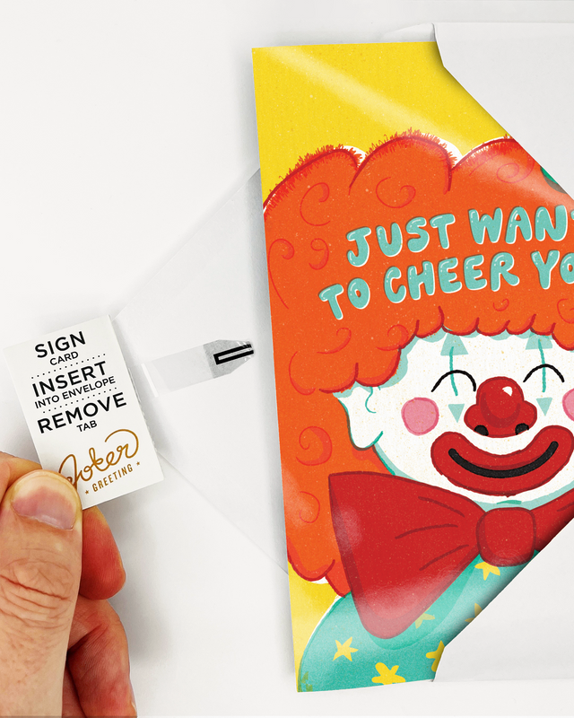 Endless Encouragement Clown Card with Glitter