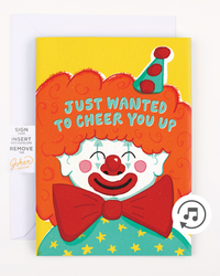 Endless Encouragement Clown Card with Glitter