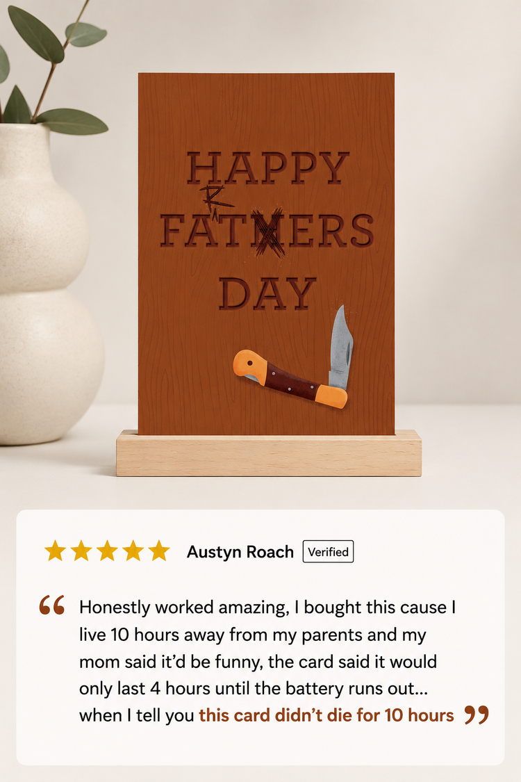 Endless Fart Father's Day Card – Pull My Finger Surprise