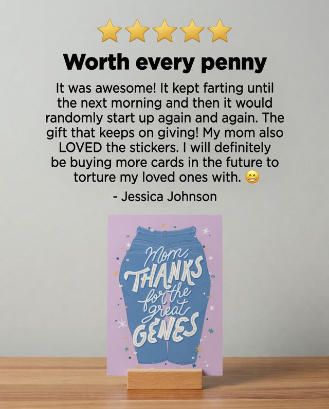 Endless Mother's Day Fart Card with Pull Surprise