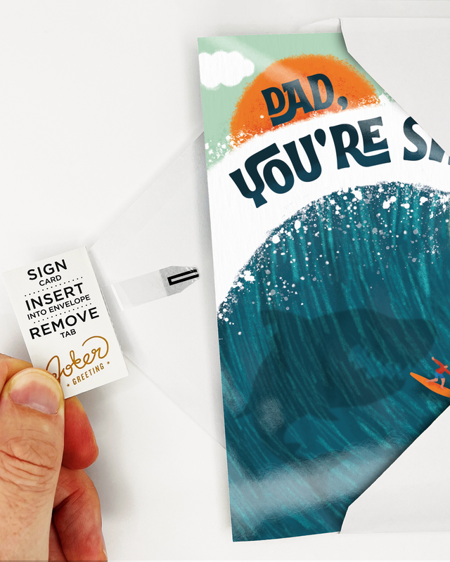 Endless Baby Shark Father's Day Card with Glitter