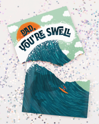 Endless Baby Shark Father's Day Card with Glitter