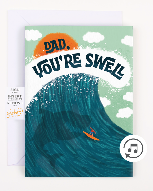Endless Baby Shark Father's Day Card with Glitter