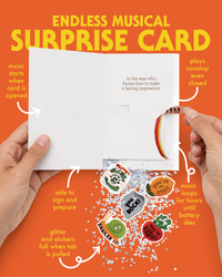 Endless Fart Father's Day Card with "Pull My Finger" Glitter
