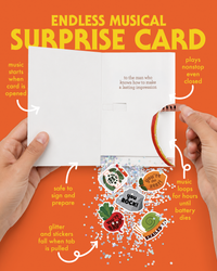 Endless Fart Father's Day Card with "Pull My Finger" Glitter