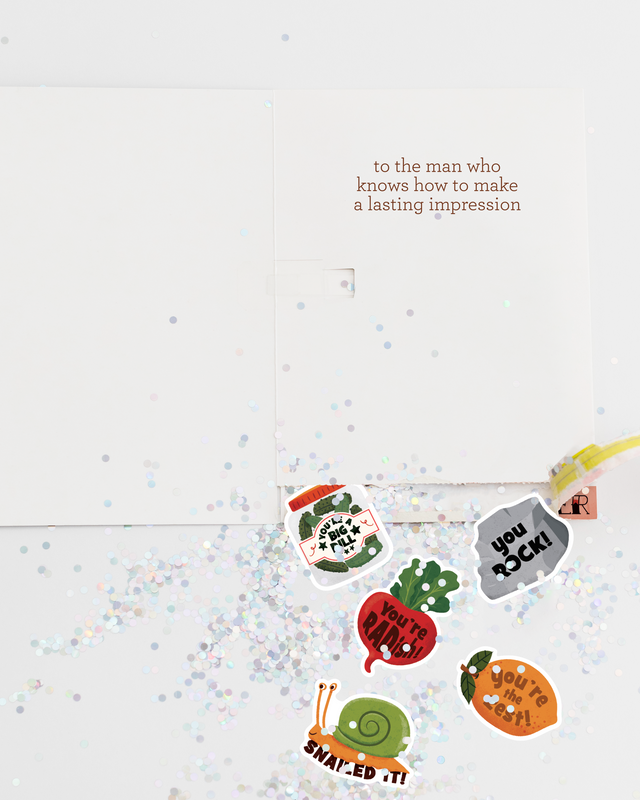 Endless Farting Father's Day Card with Glitter and Stickers Surprise