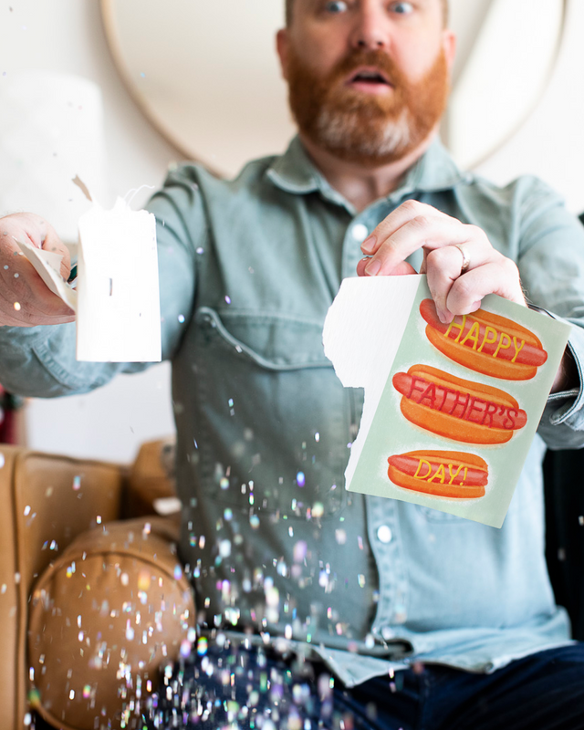 Endless Dad, Dad, Dad, Father's Day Card with glitter