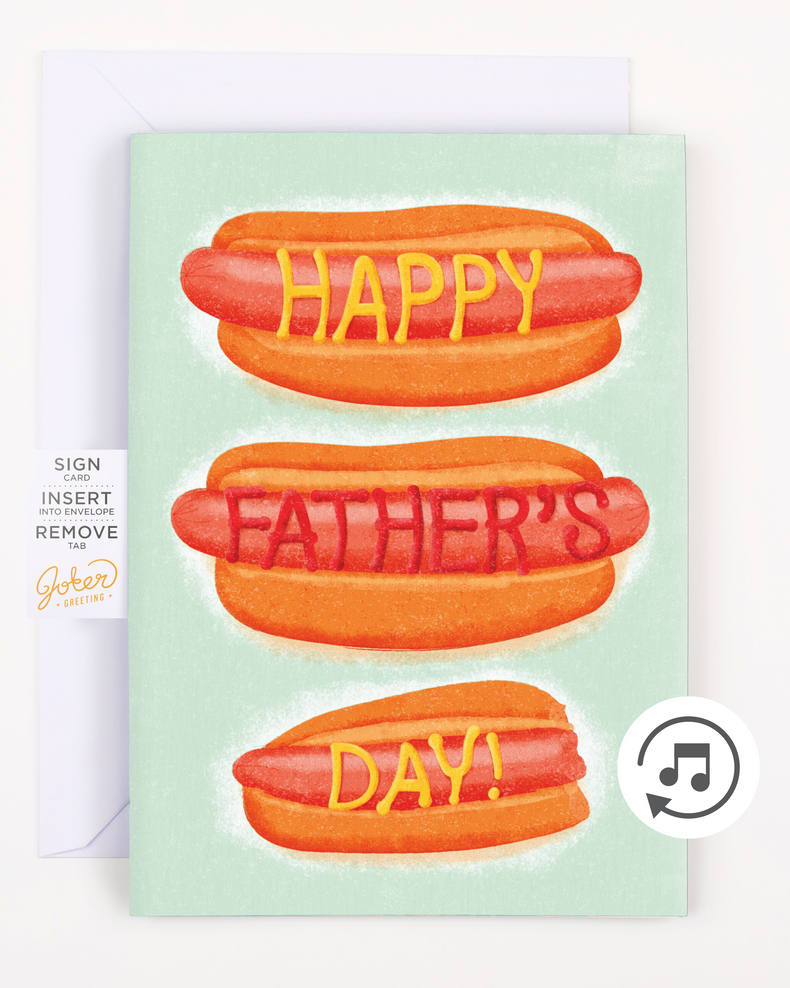 Endless Dad, Dad, Dad, Father's Day Card with glitter