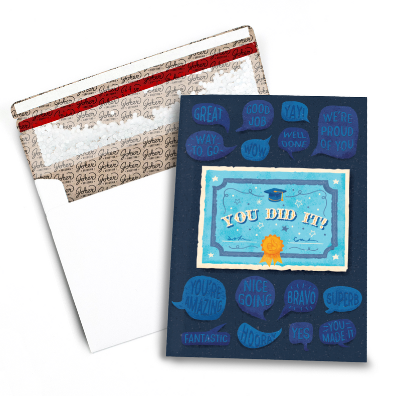 Graduation Card with Glitter Trap Envelope - Bundle