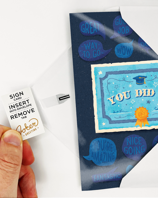 Endless Off-tune Graduation Card with Glitter