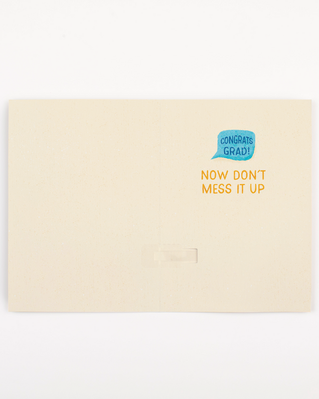 Endless Off-tune Graduation Card with Glitter