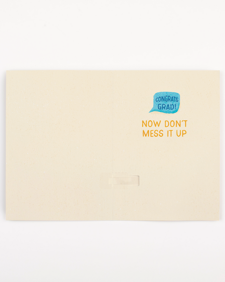 Endless Off-tune Graduation Card with Glitter
