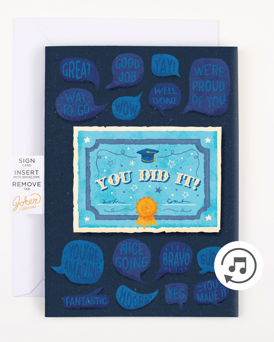 Endless Prank Graduation Card with Glitter | Joker Greeting