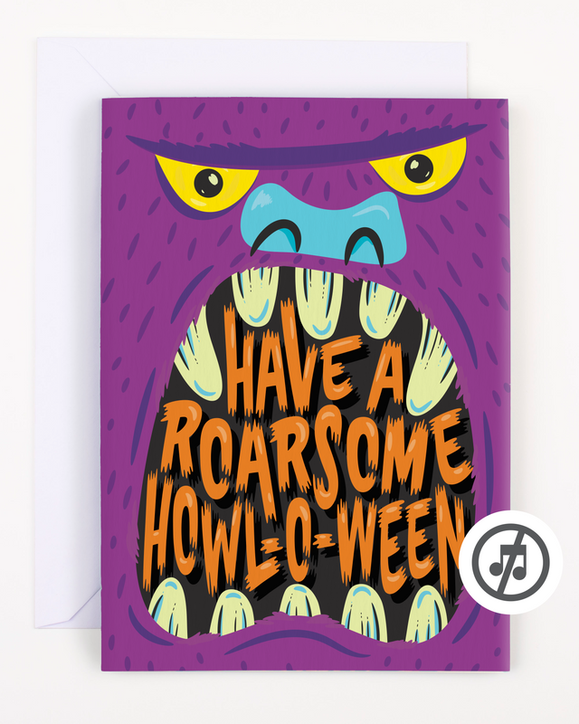 Halloween Glitter and Sticker Surprise Card
