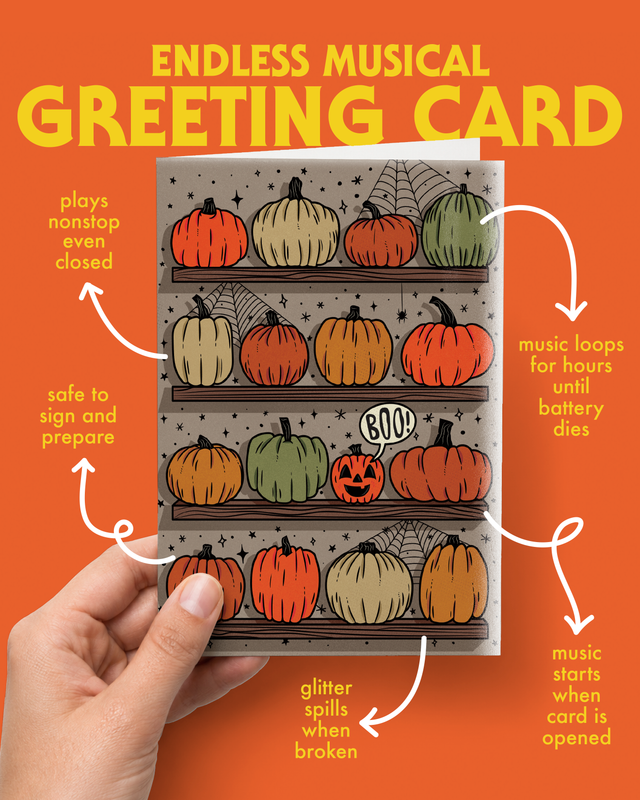 Endless Halloween Scream Card with Glitter