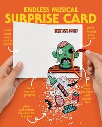 Endless Halloween Card with Glitter and Sticker Surprise