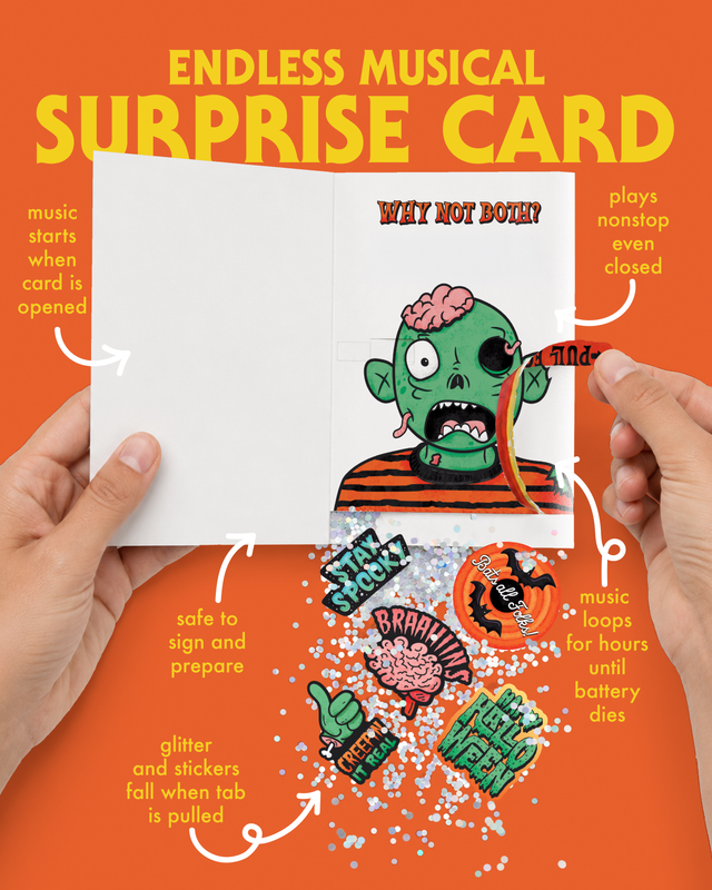 Endless Halloween Card with Glitter and Sticker Surprise