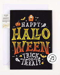 Endless Halloween Card with Glitter and Sticker Surprise