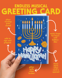 Endless Hanukkah Card with Glitter