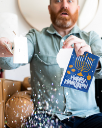 Endless Hanukkah Card with Glitter