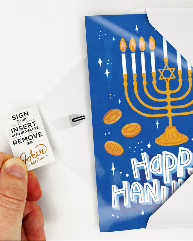 Endless Hanukkah Card with Glitter
