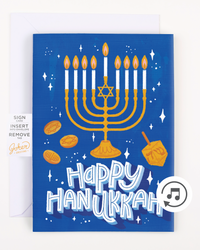Endless Hanukkah Card with Glitter