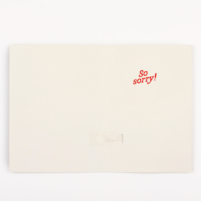  Inside of Joker Greeting endless musical sorry card with minimalist so sorry message design